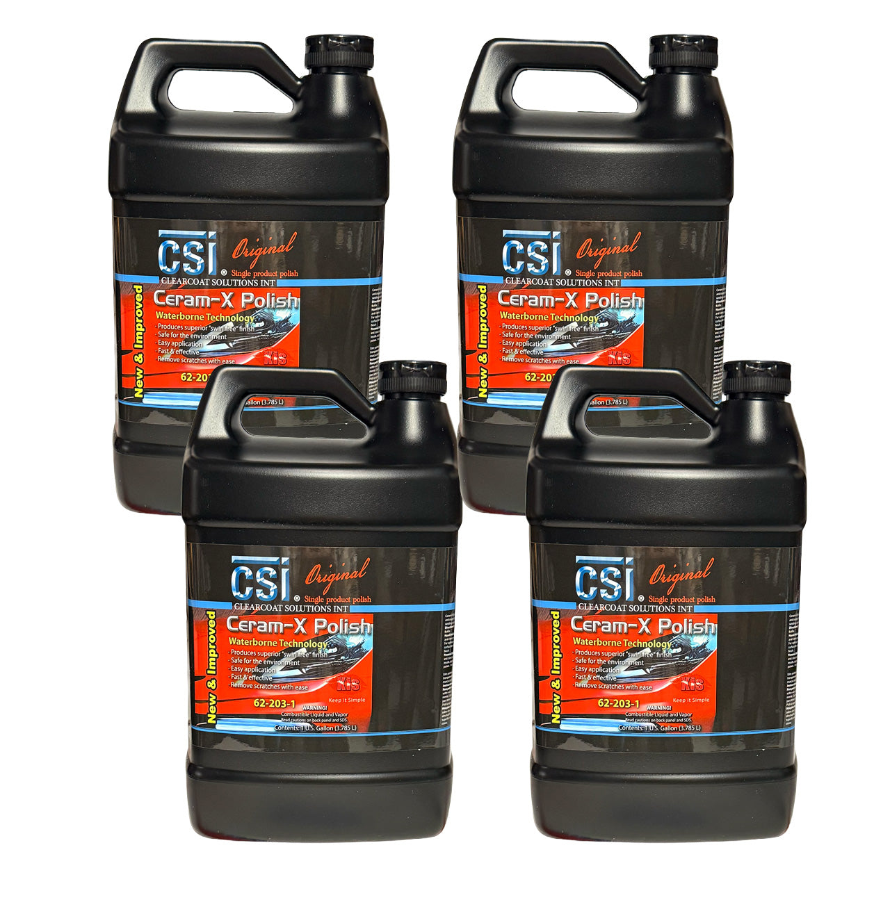 CSI 62-203-1 * 4 Ceram-X Car Polish (Gallon) Single Product Polish (SPP)